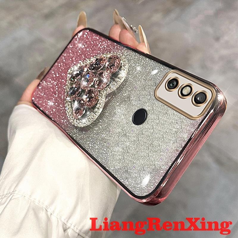 Casing TECNO SPARK 6 GO TECHNO SPARK 6 GO phone case Softcase Silicone shockproof Cover new design luxury Airbag bracket for girl with holder SFQNZJ01. 