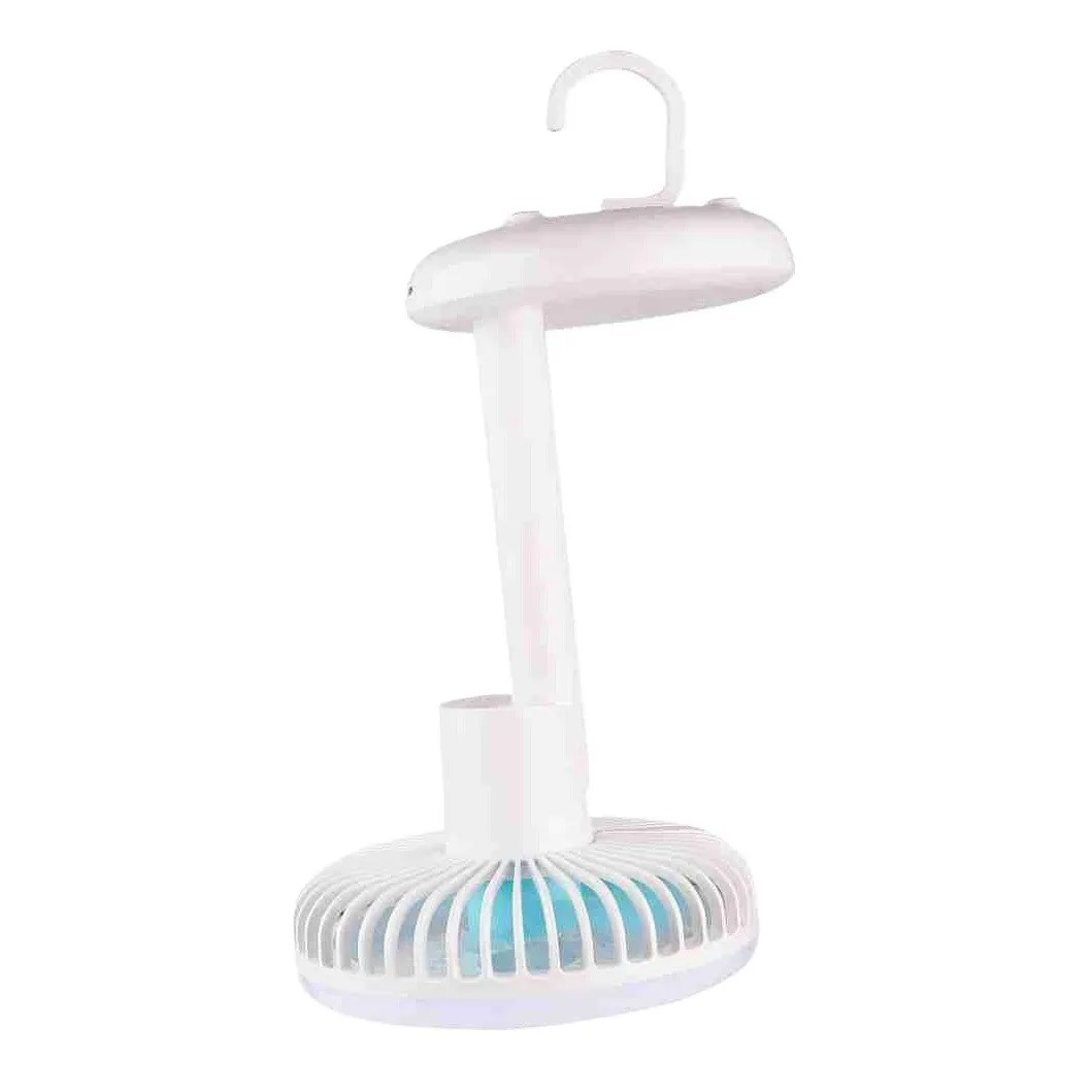 DURATION POEWR DP-7632 Rechargeable 4000mAh Lithium Battery Strong Wind Up-Down Adjustable Fan With Lamp. 