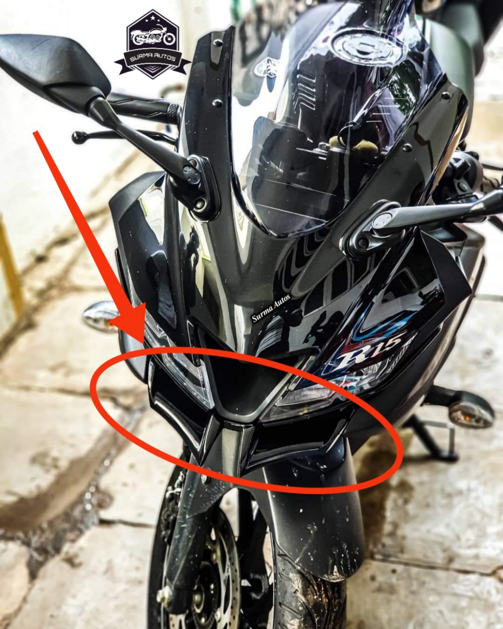 Motorcycle Front Winglet For YAMAHA R15 V3 Mini Winglet | Daraz.com.bd