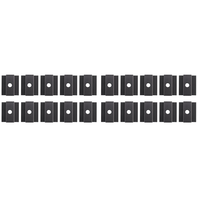 20 X Centre Clamp PV Solar Panels, Black, Module Clamp for All Frame Heights, Solar Panels Bracket for Solar Panels Roof