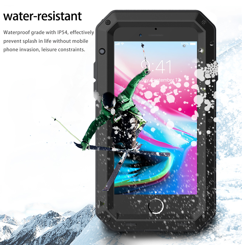 Armor Heavy Duty Protection Case for iPhone 7 8 Plus XR X Xs 11 12 13 Pro Max 14 15 Plus SE SE2 360 Metal Tank Shockproof Cover. 