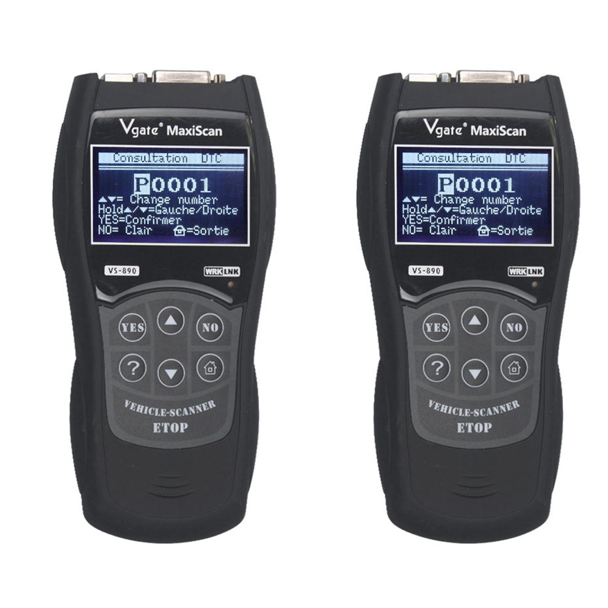 2X Universal OBD2 Scanner Multi-Language and Diagnostic Tool VS890 OBD2 Code Reader MaxiScan VS890 ELM327
