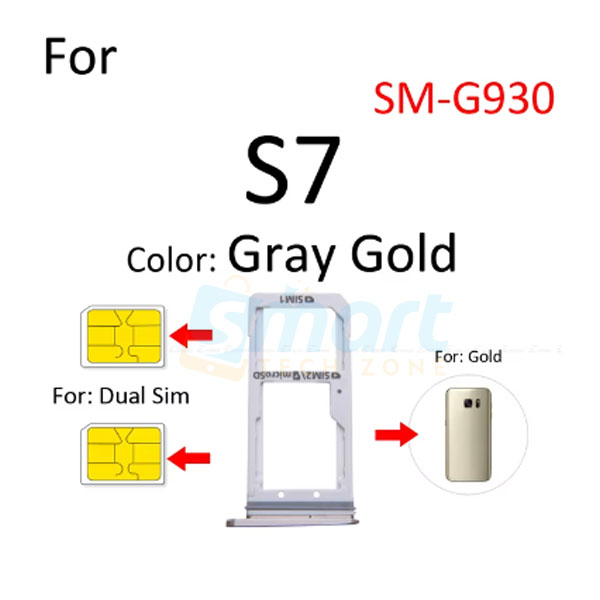 Samsung Galaxy S7/S7 Edge Sim Tray Micro SD Card Slot with Sim Ejector Pin Replacement Part:. 
