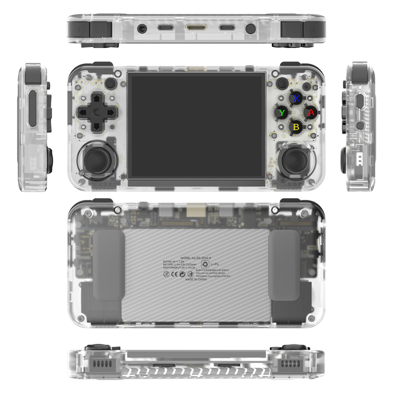 RG35XX H Retro Game Console Handheld Game Console 64G H700 Support Wireless/Wired Controller 5G WIFI HD TV Output A. 