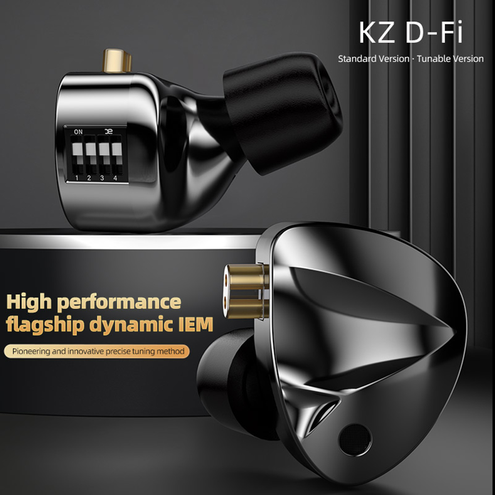 KZ DFi D-Fi Wired Best In Ear IEMs HiFi Earphones 4 Level Tuning Switches Innovative Precise Method Dynamic Headphone Monitor. 