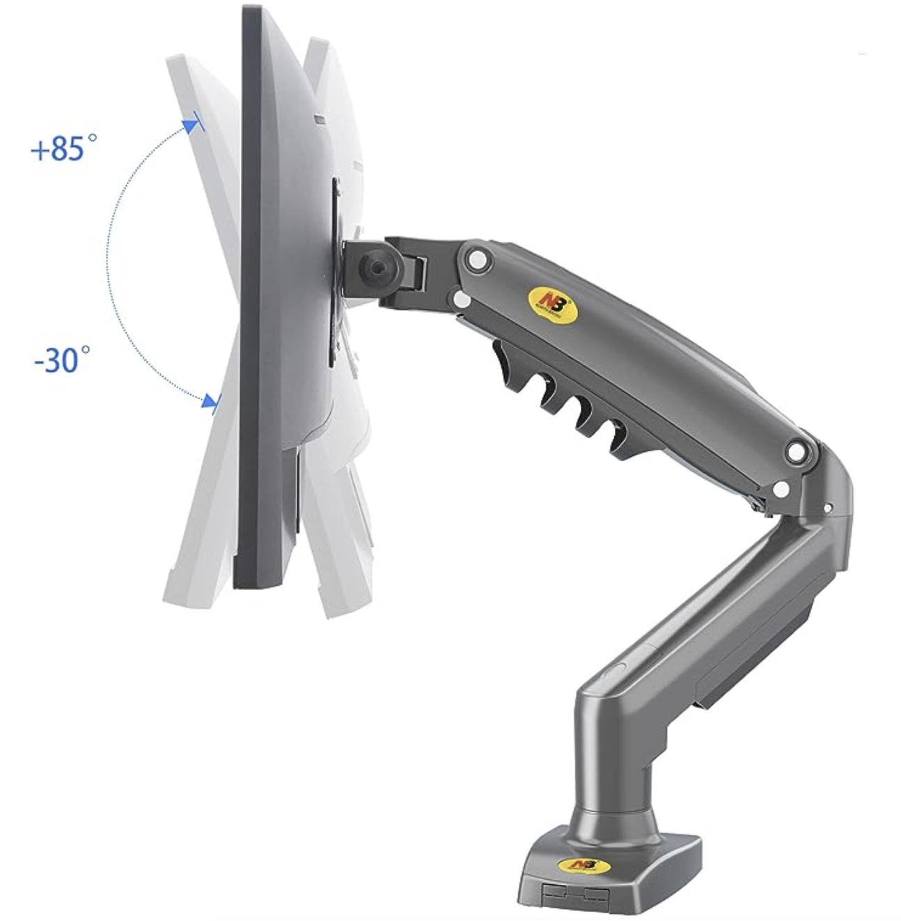 NB F80 North Bayou Monitor Desk Mount Stand Full Motion Swivel Monitor Arm With Gas Spring For 17-30'' Computer Monitors (Within 4.4 lbs to 19.8lbs) Lindaa. 