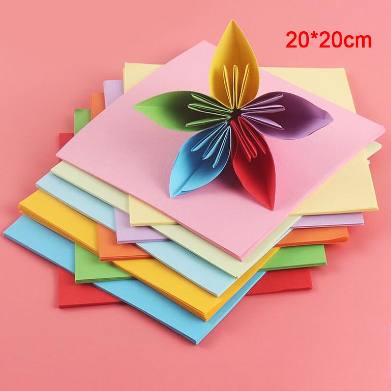 100 X 10 Colors Origami Paper Double Sided Colorful Folding DIY Paper Arts Craft