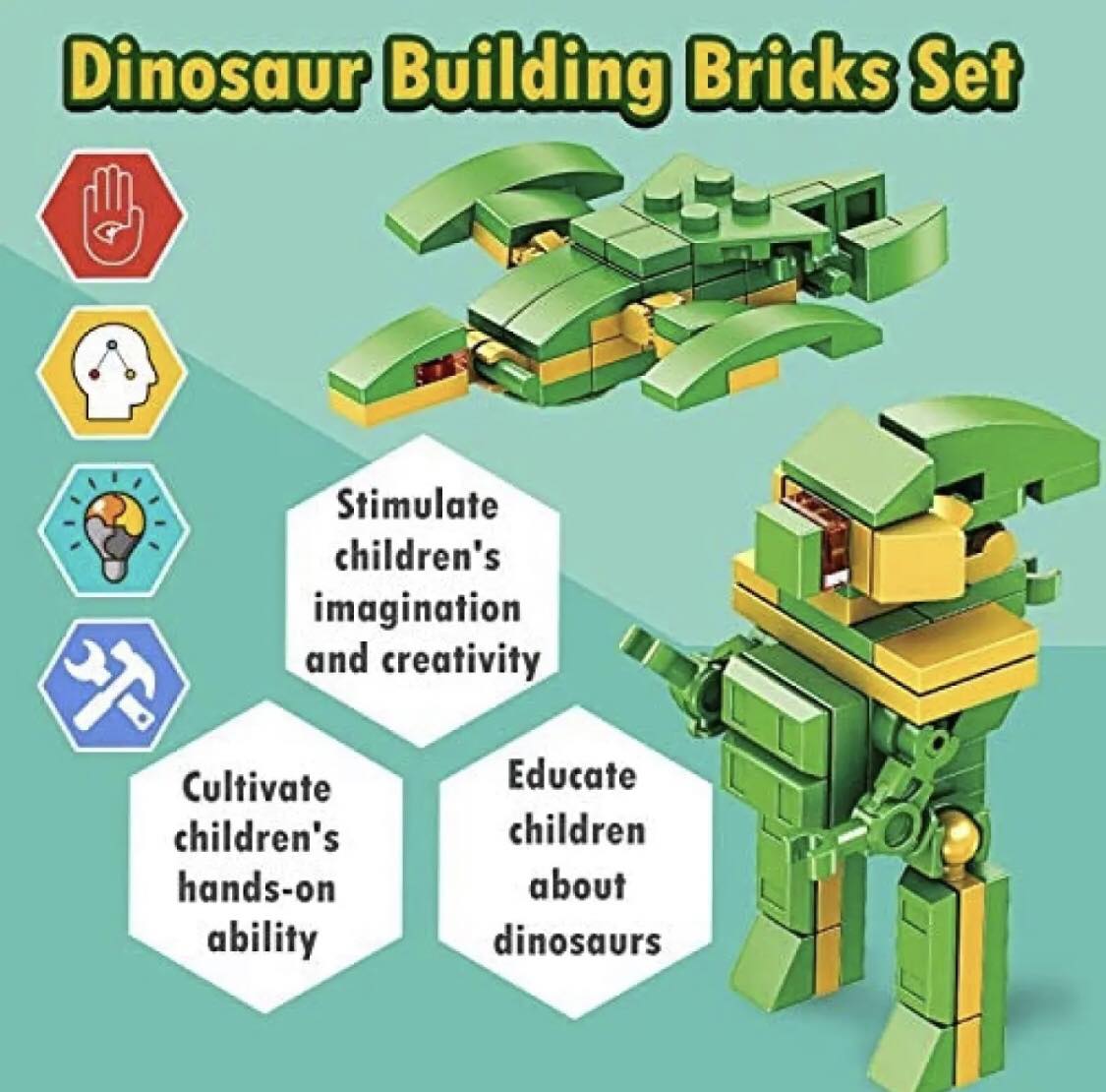 Dinosaur Building Toys for 12 in 1 Building Blocks Sets for Kids Compatible with Lego - Educational Toys Gifts. 