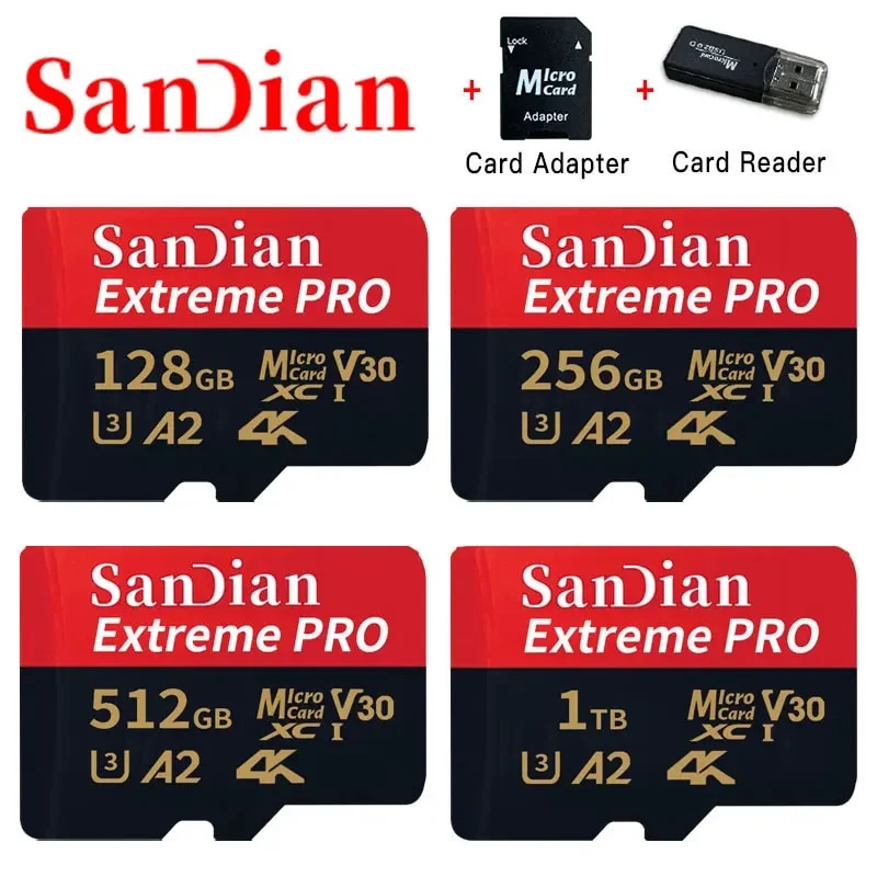 【Ready Stock+FREE Shipping+COD】100% Original 1TB 30MB/s A2 Memory Cards camera SD card 128GB 256GB Micro card Class 10 512GB flashcard Micro TF/SD Card