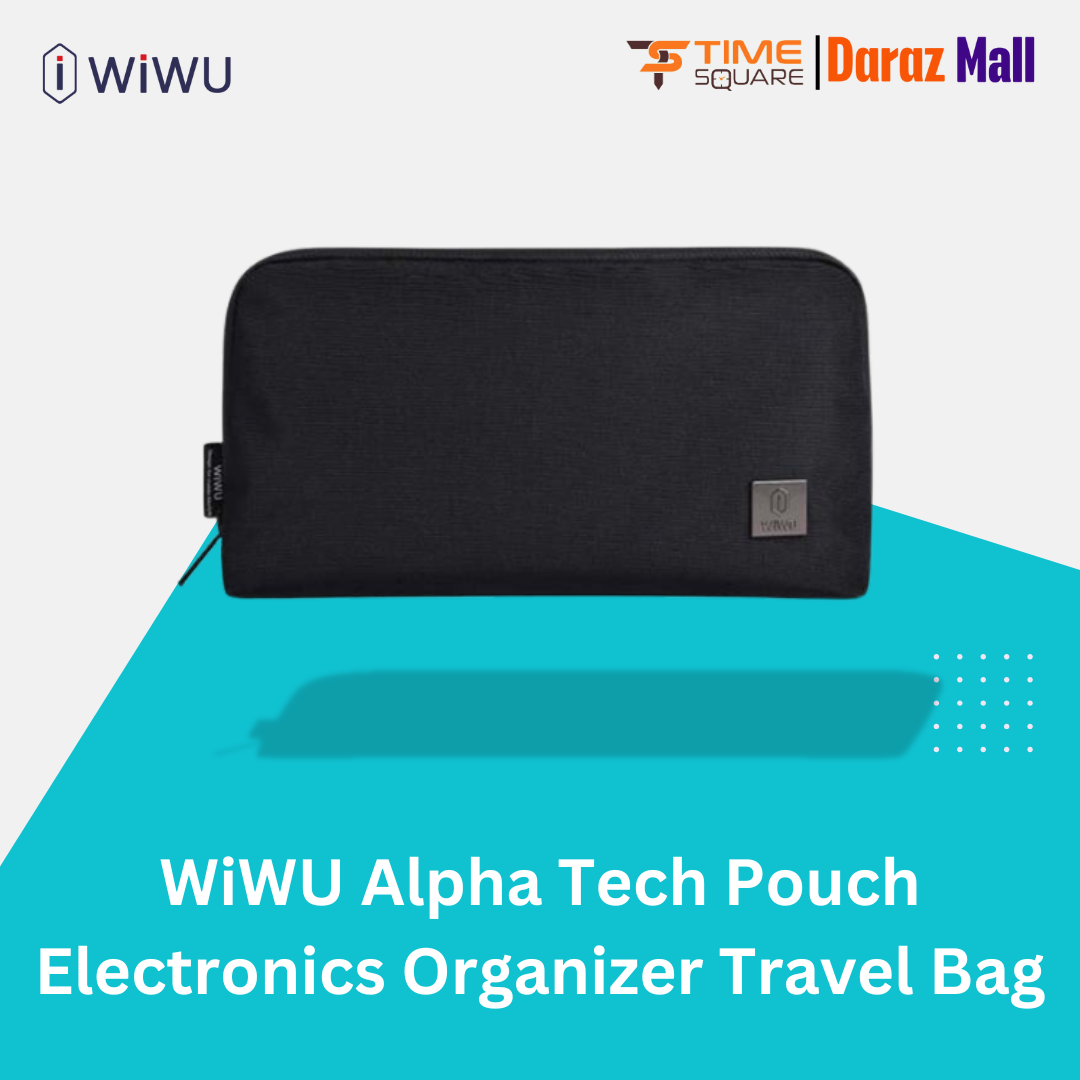WiWU Alpha Tech Pouch Electronics Organizer Travel Bag- Time Square