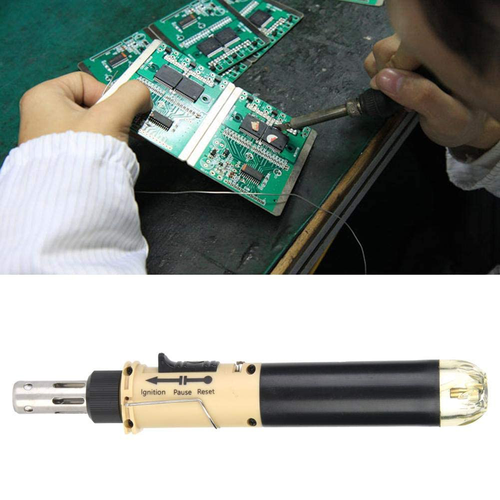 12 in 1 Butane Gas Soldering Iron Kit Adjustable Flame Cordless Butane Powered Soldering Iron Welding Torch Solder Tool. 