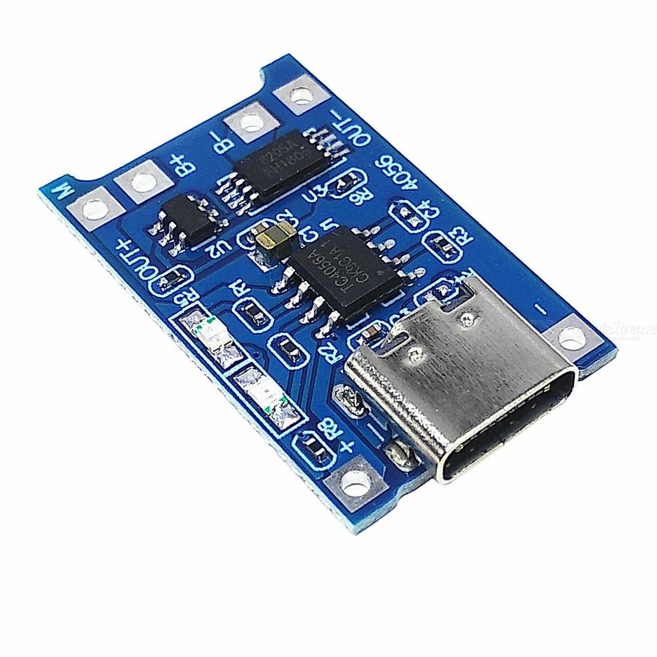 TP4056 Dual Protection Lithium Battery Charging Module (Type C USB Input). 
