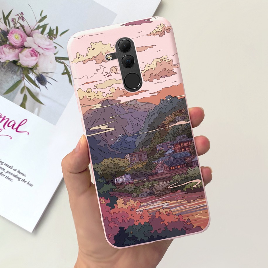 For Huawei Mate 20 Lite Case SNE-LX1 SNE-LX2 SNE-LX3 Protect Cover Popular Flower Soft Silicone Funda For Mate20 Lite Phone Case. 