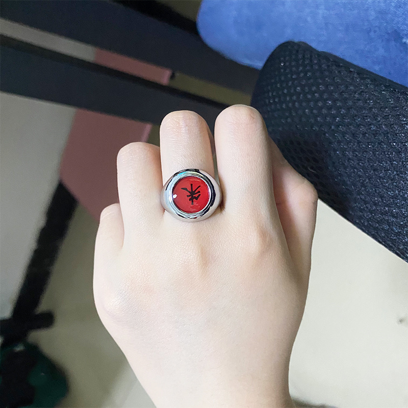 【beauty code store】Naruto Akatsuki rings Sharingan Sasuke Deidara Obito Ninja unisex Halloween cosplay gifts. 
