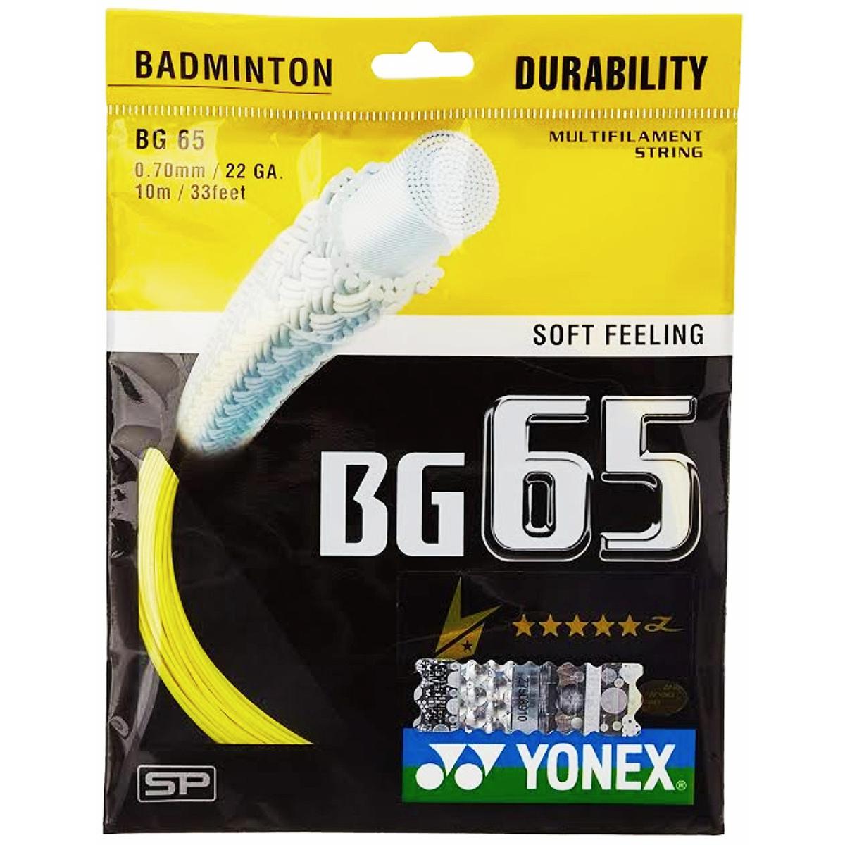 Yonex BG 65 Titanium Soft / Hard Feeling Hi Tension Badminton Racket String