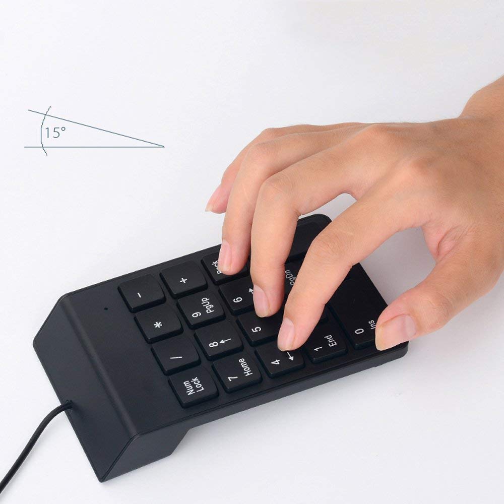 USB Mini 18-keys Num Pad Numeric Number Keypad Keyboard for Laptop Note. 