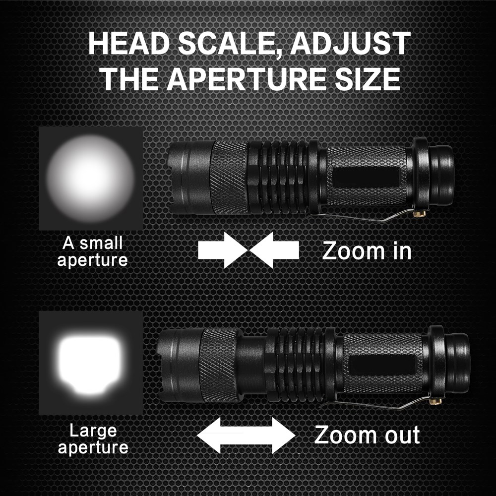 【3 Light Modes & 50000 Lumens】flashlight re-chargeable heavyduty flashlight super bright Ultrafire Powerful Zoom 50000LM T6 3 Modes Zoomable LED Flashlight TorchLight With Clip emergency light for brown out ta-ctical flashlight. 