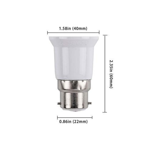 B22 to E27 Screw Base Socket Lamp Holder Light Bulb Converter Adapter - Multi Plug. 