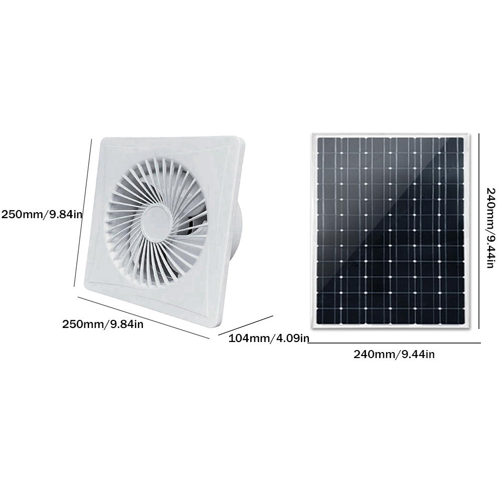 Window Fan Battery Operated Bathroom Exhaust Fan Solar 12V Exhaust
