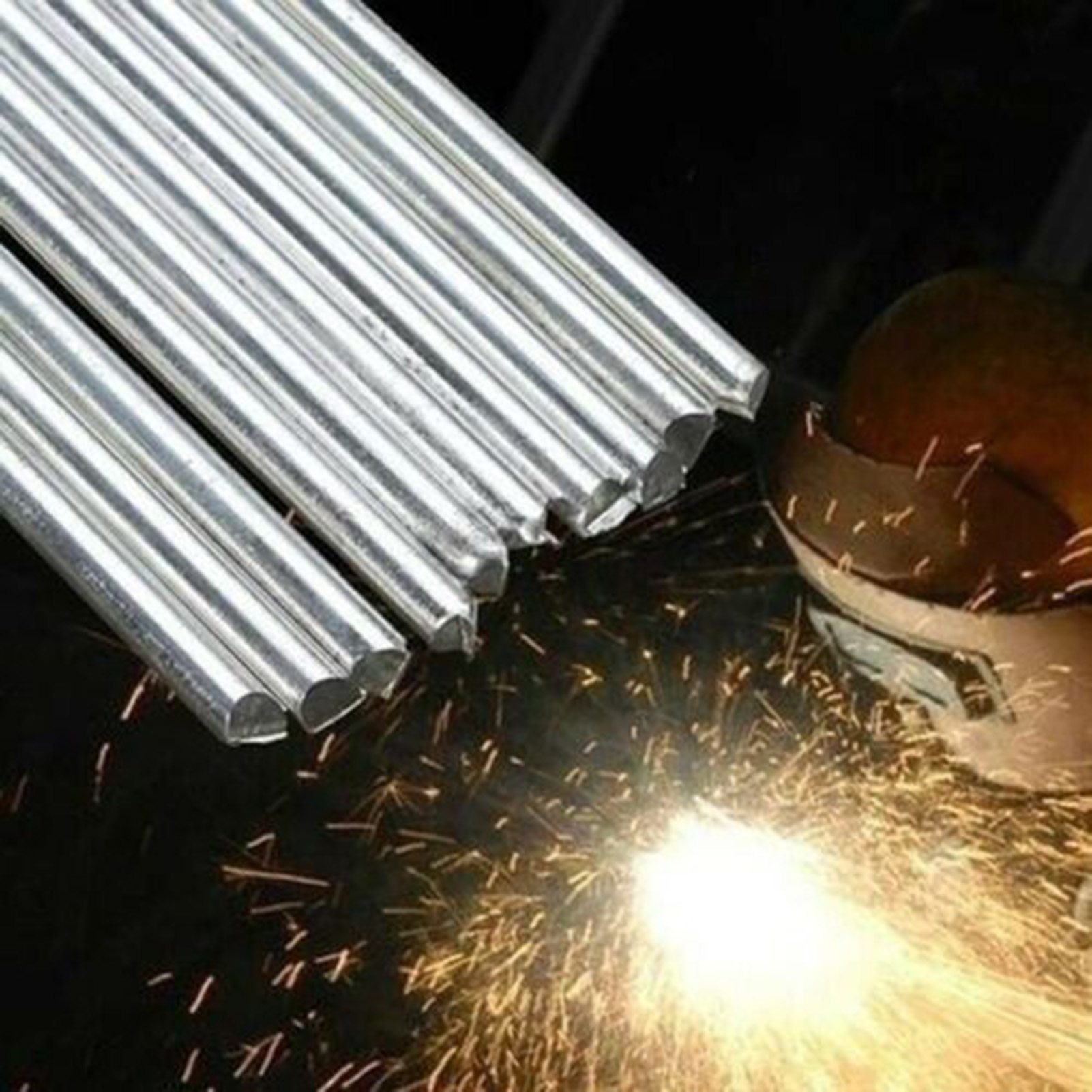 KOGEEK 10Pcs Aluminum Welding Rods Solid Core No Flux Required Low Melting Point Corrosion Resistance. 
