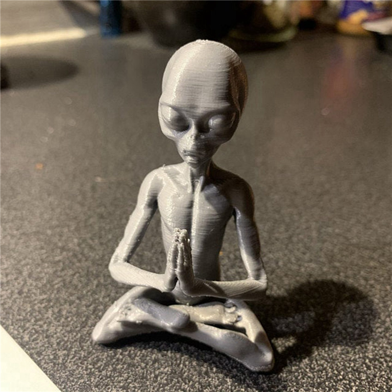 4X Meditation Statue Mini Resin Ornament Garden Home Office Art Decor for Indoor Outdoor