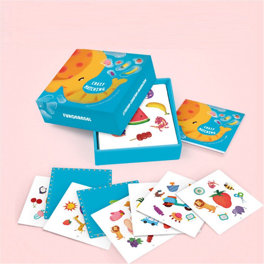 【happy one】Memory Matching Game Pairing Card Puzzle Toy Parent-child Interactive Party Board Games Kids Early. 