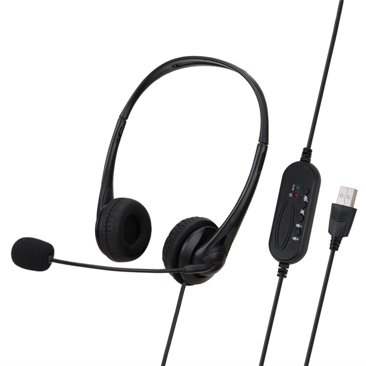 SOYTO SY490 Teaching Office Network Class Student Education Computer Headset, Style: Double Ear Black USB