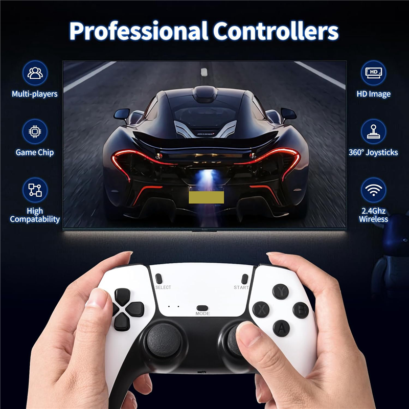 M15 Video Game Stick 4K 64G 20000+ Handheld Video Game Console Wireless Gamepads Controller 20+ Simulators,. 