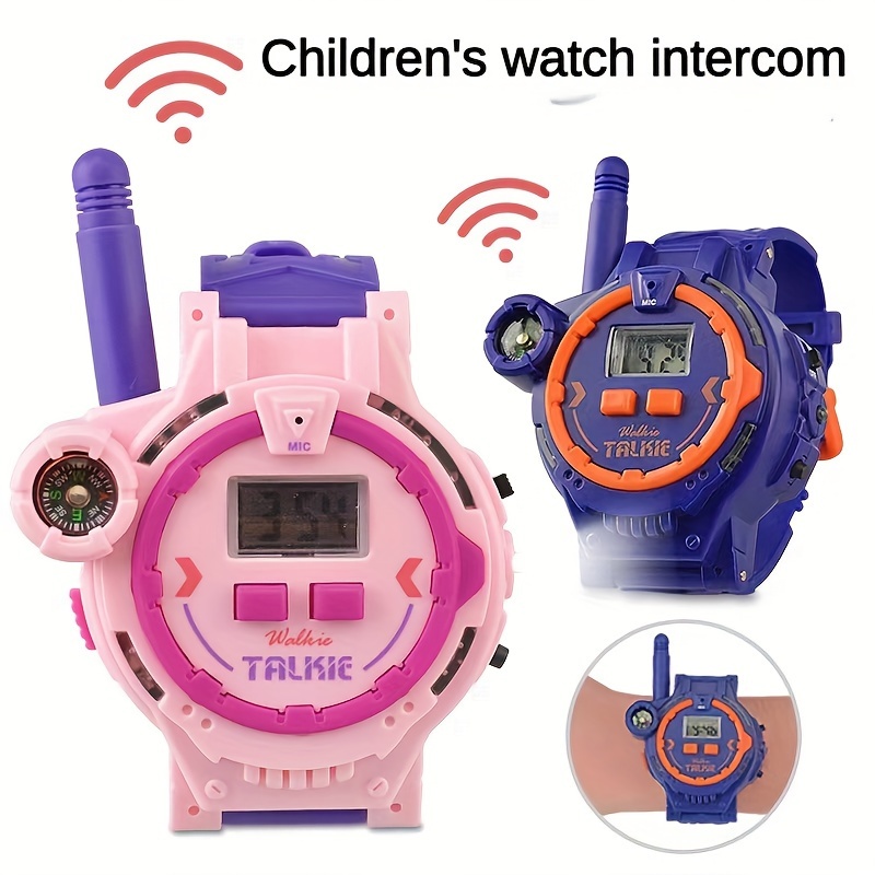 2pcs Watch 7874.02inch Remote Wireless Call Mini Calling Machine Parent-child Interactive Smart Electronic Toy [Stripe Random]
