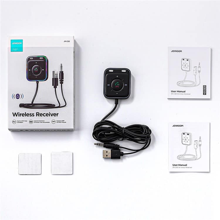 Joyroom JR-CB3 Receptor de Bluetooth BT 5.3 Receptor Inalámbrico ENC Reducción de Ruido Adaptador de Audio Para Automóviles. 