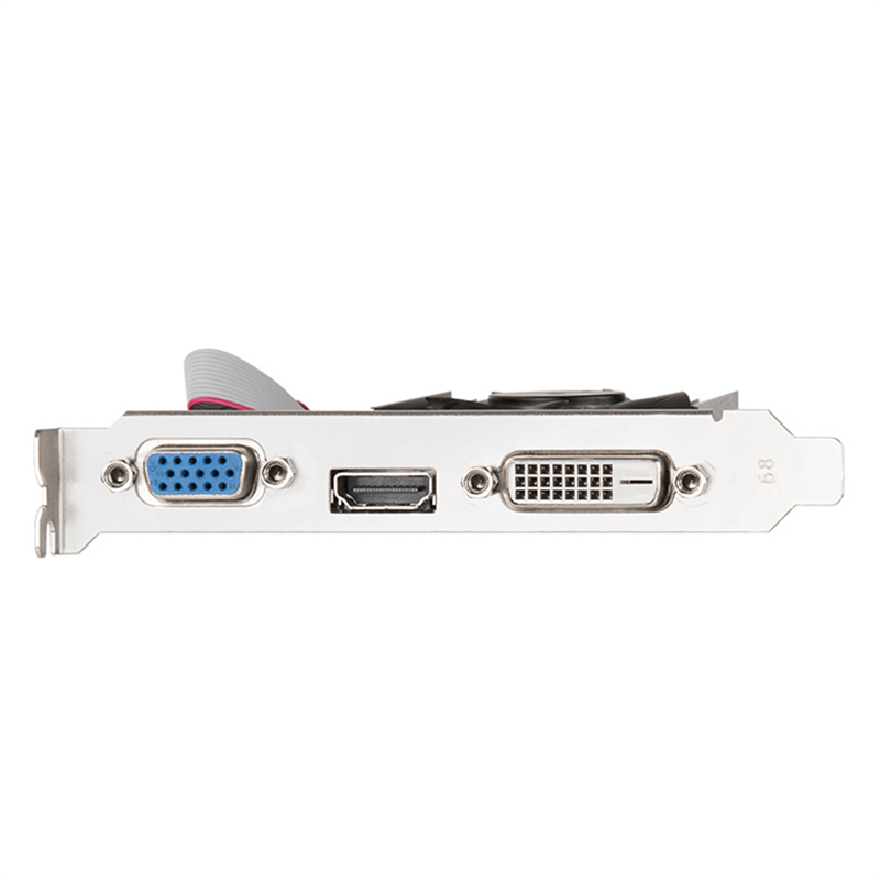 DDR3 True 2GB 810MHZ Computer Video Card PCI-E 16X HDMI-Compatible+VGA+DVI Low Noise for Desktop PC. 