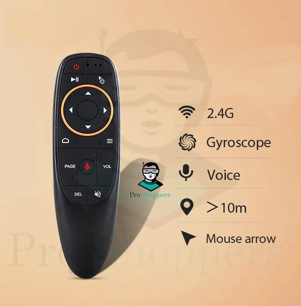 Air Mouse Remote Control  Voice Remote Control  for Smart TV, Laptop, Projector for Wireless Connection via USB Receiver Up to 10m. 