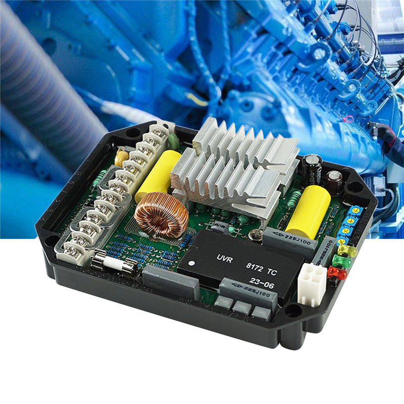 1 PCS UVR6 Automatic Voltage Regulator AVR AC170-480V Black Single/Three-Phase Regulator for Mecc Alte Generator Diesel Genset Parts. 