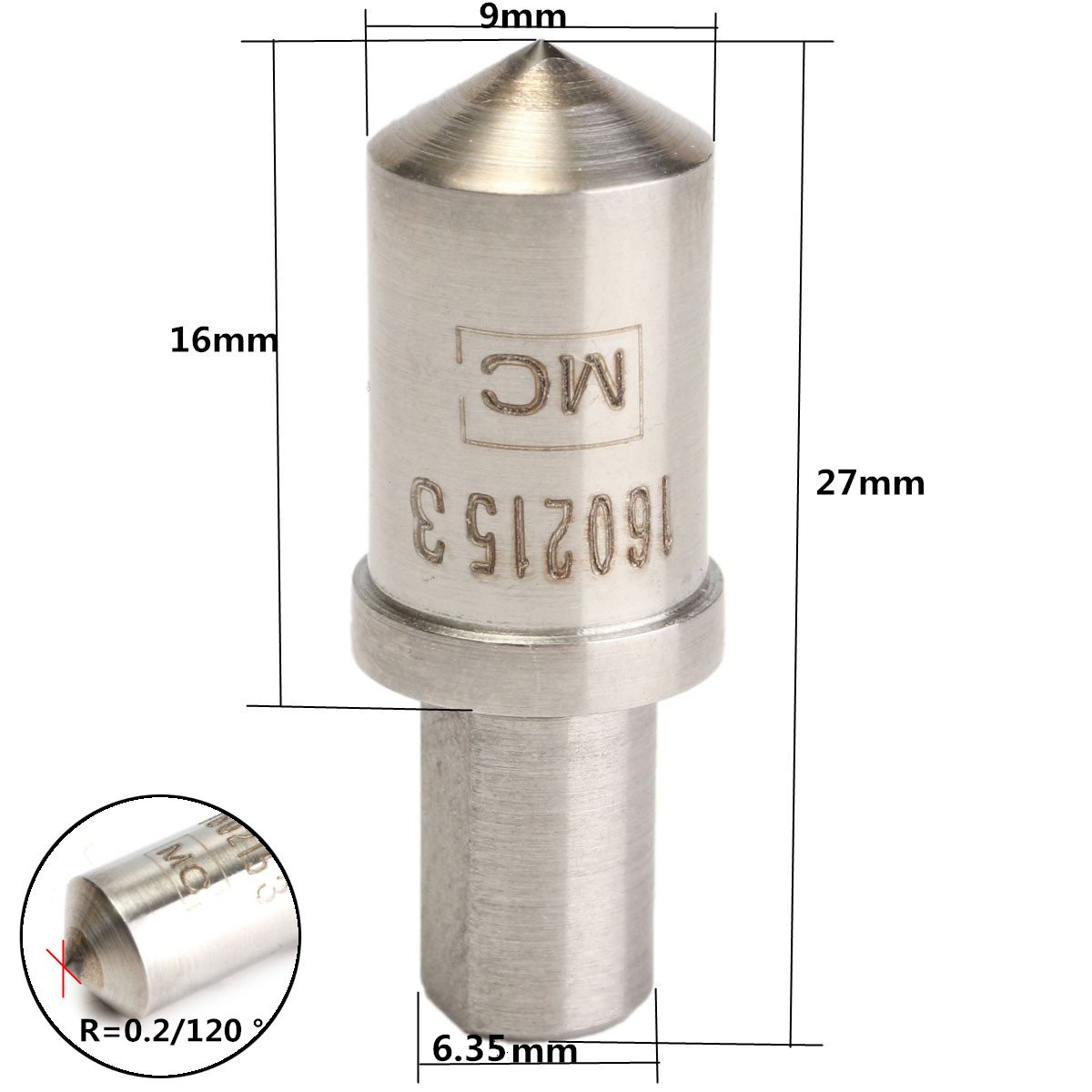 Steel Diamond Penetrator Indenter + Box For Hardness Test Tester RC-3 HR150A. 