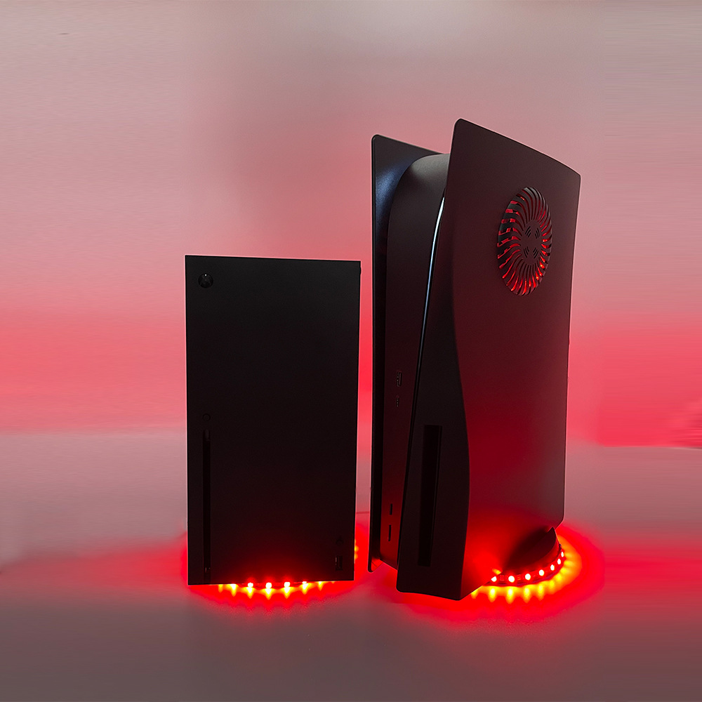PS5|XboxSeriesX Illuminated Base Light Bar Color Changing RGB Ambition Light Pickup Function Light Strip. 