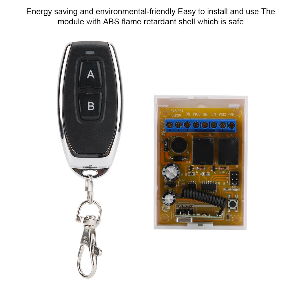 433 mhz Wireless two-button remote control switch wireless Relay relay module 2 Rf button Transmitter Lm 12 v 24. 