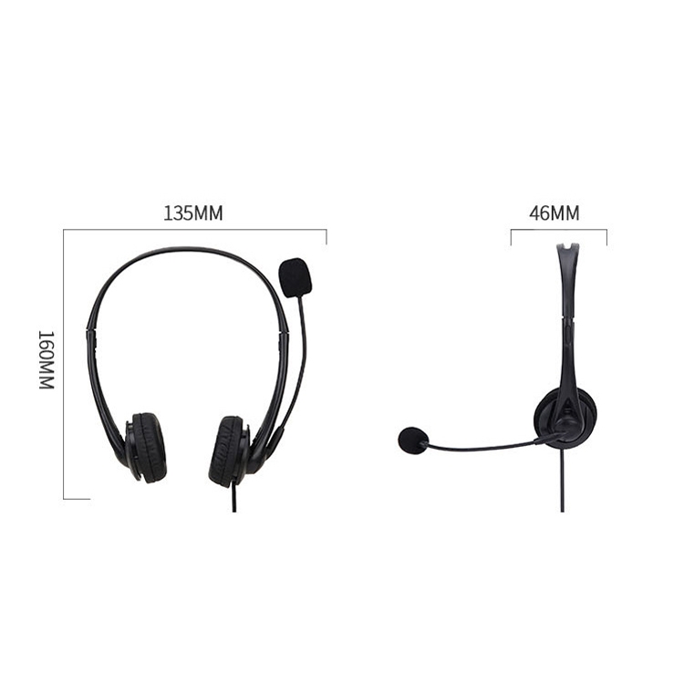 SOYTO SY490 Teaching Office Network Class Student Education Computer Headset, Style: Double Ear Black USB. 