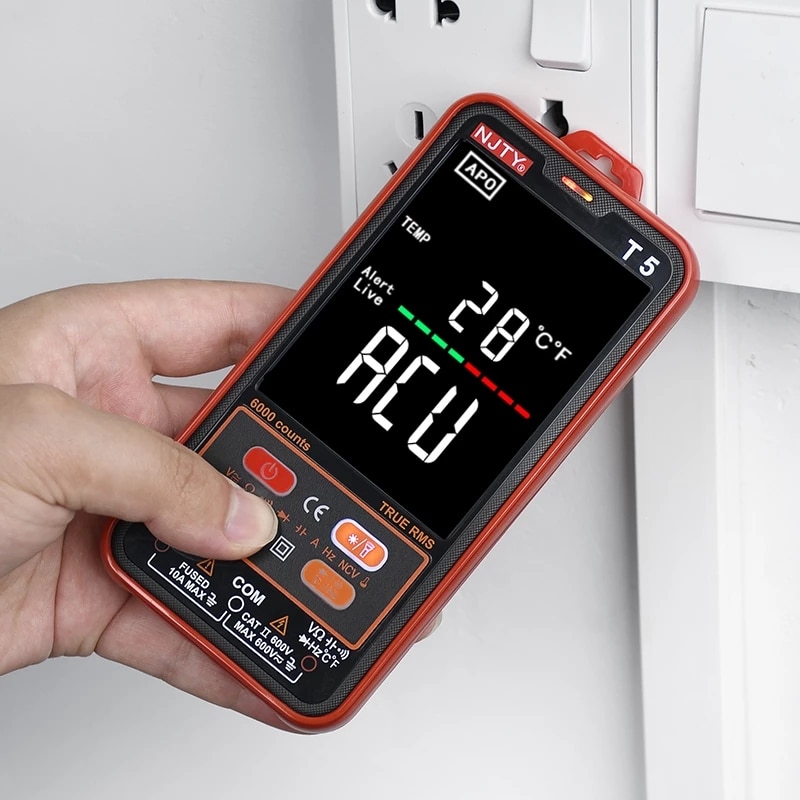 Digital Multimeter 9999 T-RMS 3.5"LCD Color Display DC Voltage Capacitance Ohm Diode multimetro NCV Hz Live wire Tester. 