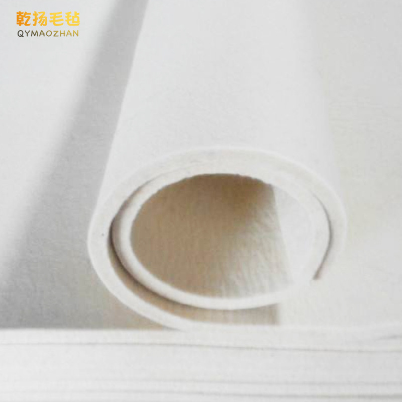 High Density Industrial Wool Felt White Polished Mechanical Dustproof Seal Suction Linoleum High Temperature Resistant Industrial Wool Felt. 