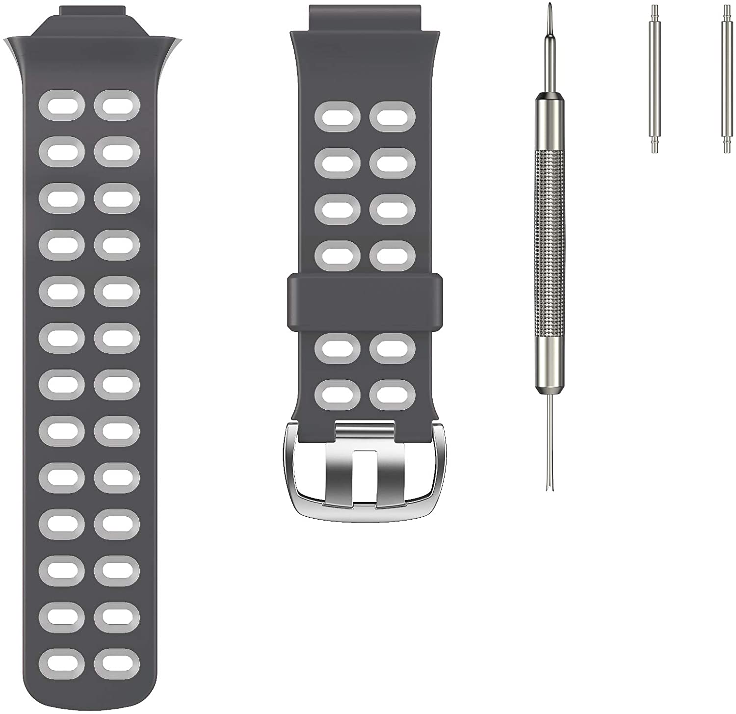【Golven Toy】 2023 ANBEST Strap for Garmin Forerunner 310XT Soft Silicone Watchband Two-color Band Smart Watch Accessories. 