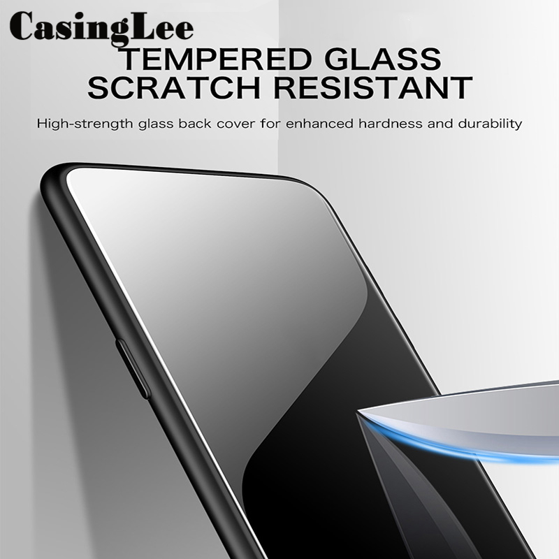 Casinglee For Samsung Galaxy M51 case Glass Phone Case Full Protection Tempered Glass Protetor Back case for Samsung M51 case cover. 