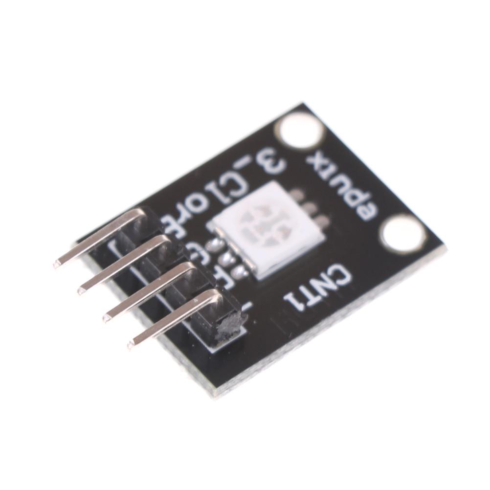 RGB SMD LED Light Module 3 Color Module Circuit Board RED GREEN BLUE RGB With 4 Pin Header For Arduino LED Light Bulbs RGB LED Module. 