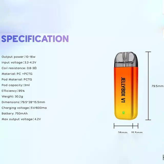 Rincoe Jellybox V1 Pod System Kit Vape/E-Cigarete. 