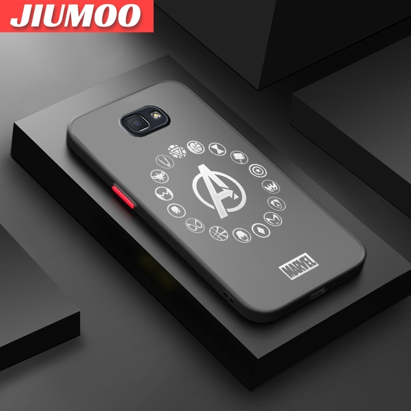 JIUMOO For Samsung J5 2015 Samsung J5008 Samsung J5009 Case Fashion Tide Brand Frosted Transparent Back Cover Lens Camera Protect Phone Case Silicone Edge Full Cover Casing Hard Cases. 