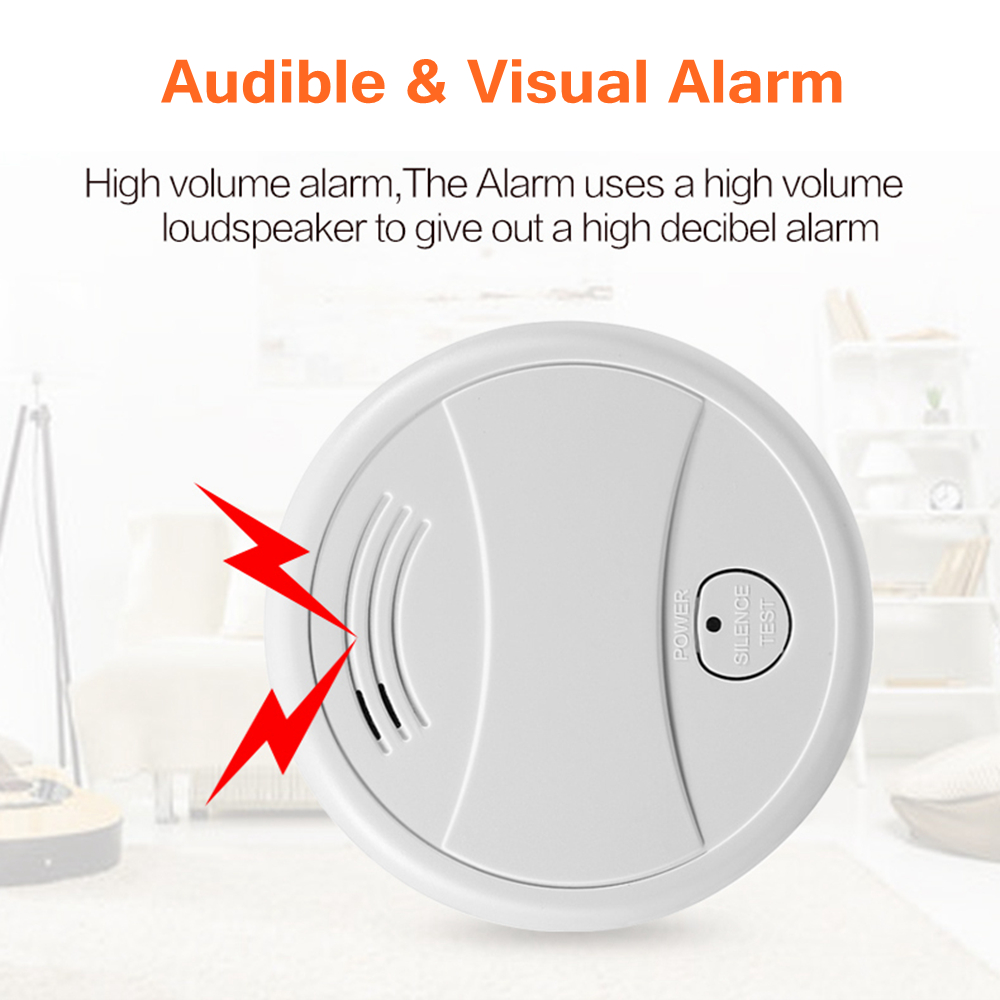 Wifi Smart Smoke Detector Fire Alarm Sensor Wireless Security System Smart Life Tuya APP Control. 