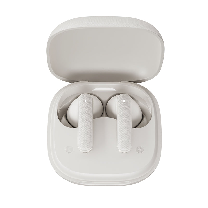 QCY Buds QT43 True Wireless Earbuds. Fabric Texture and Super Light weight Earbuds
