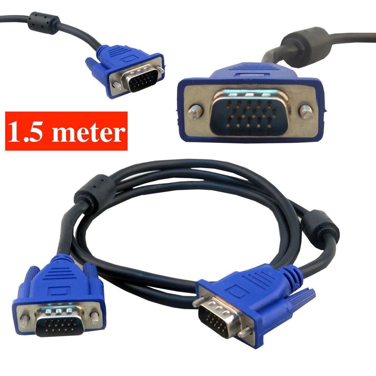 High Quaility Desktop Laptop PC VGA Cable Lcd Led TV Monitor Projector - 1.5m