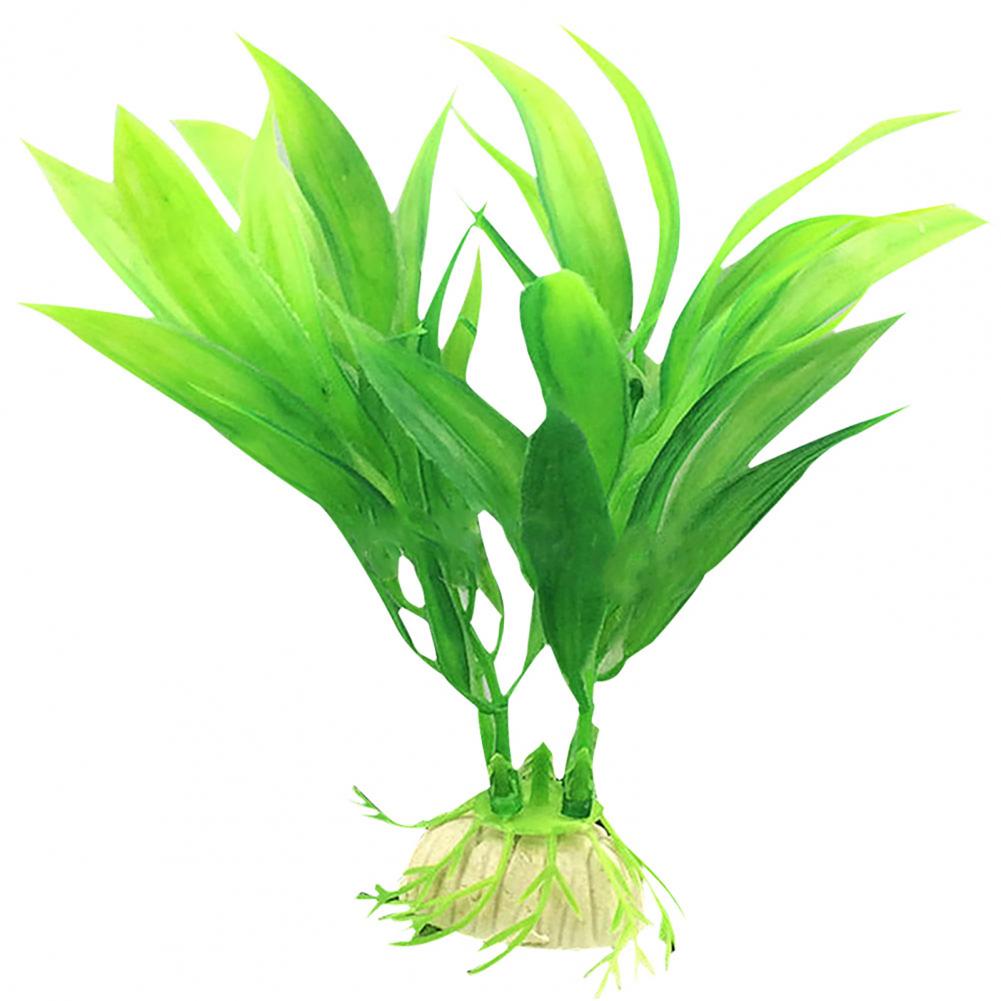 Faux Waterweeds Realistic Vivid Imitation Water Plant Fish Tank Decor For Garden Artificial ABS Plastic Green Grass For Aquarium