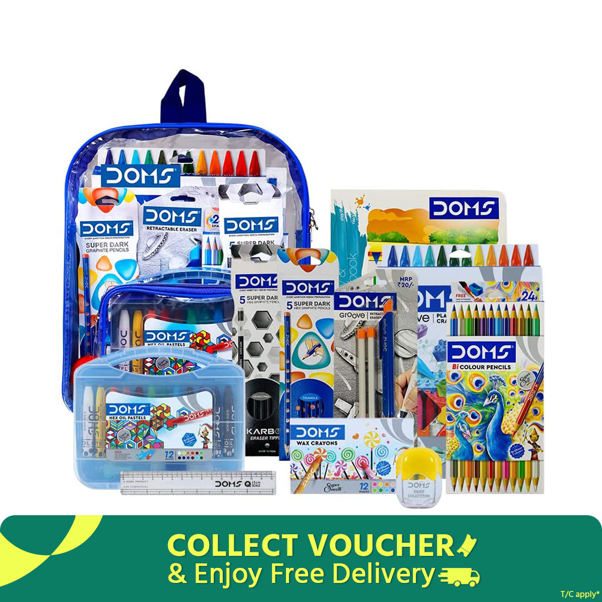 DOMS Smart Kit  Combo Pack for Painting , Sketching, Drawing & Learning with an excellent Bag.