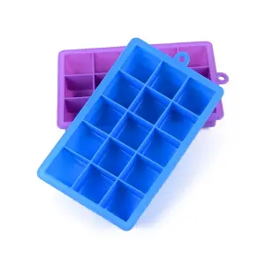 11 Blue Grids Ice Cube Tray with Lid, Ice Trays Ice Maker for